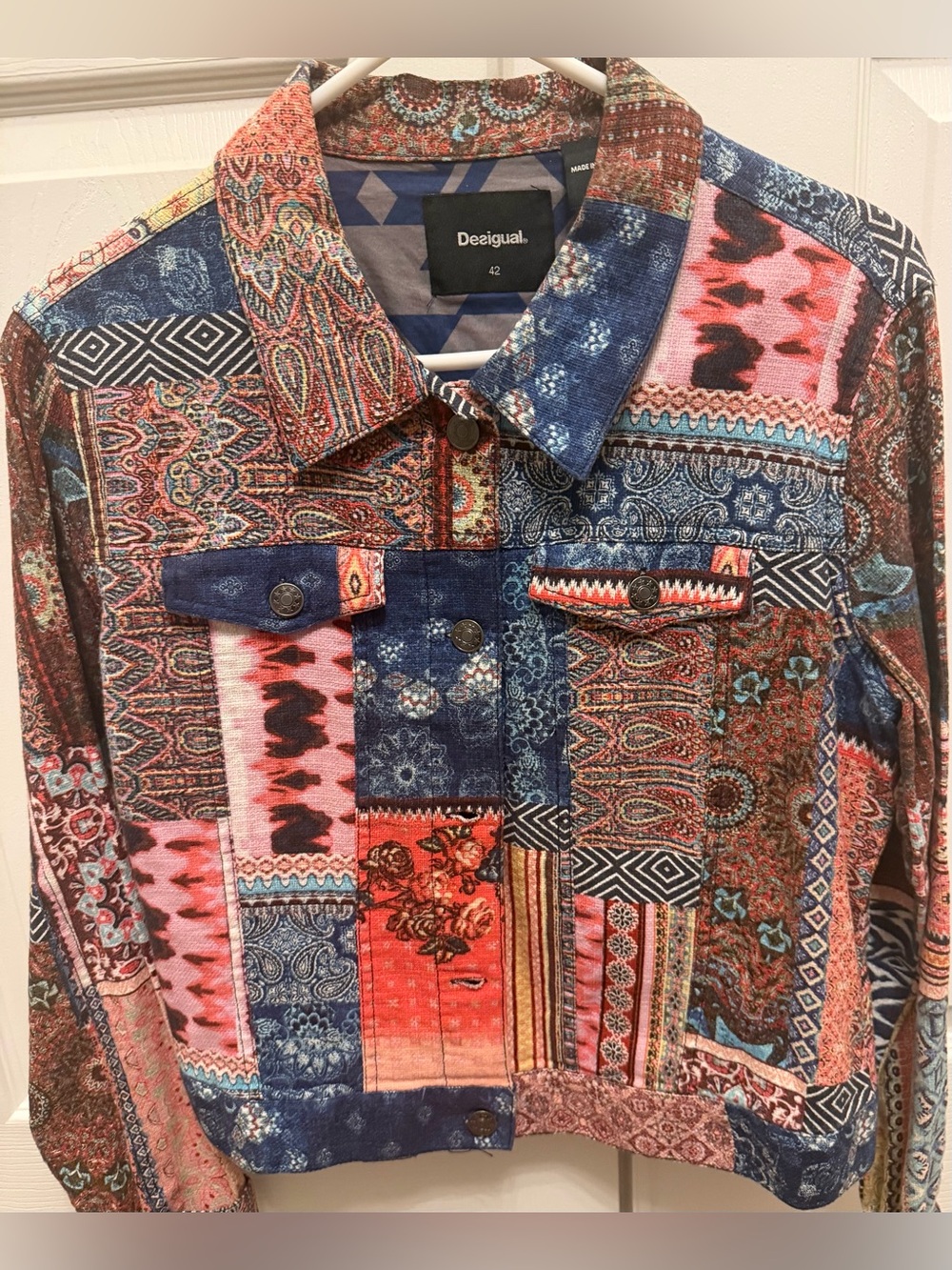 Desigual Multipatch Jacket‎ Worn Once Like New SZ 42